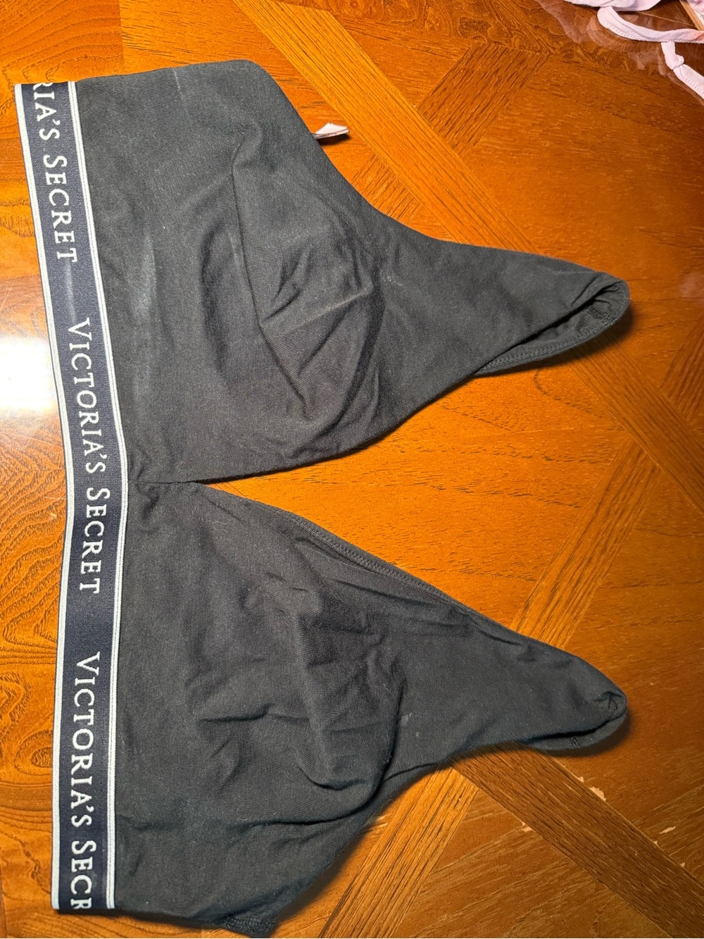 Victoria's Secret Black Men's Stretch Briefs with Branded Waistband